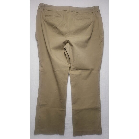 St John's Bay Women's Khaki Stretch Straight Leg Pants Size 18W EUC - Picture 2 of 7